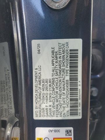 2025 Honda Accord Hybrid EX-L