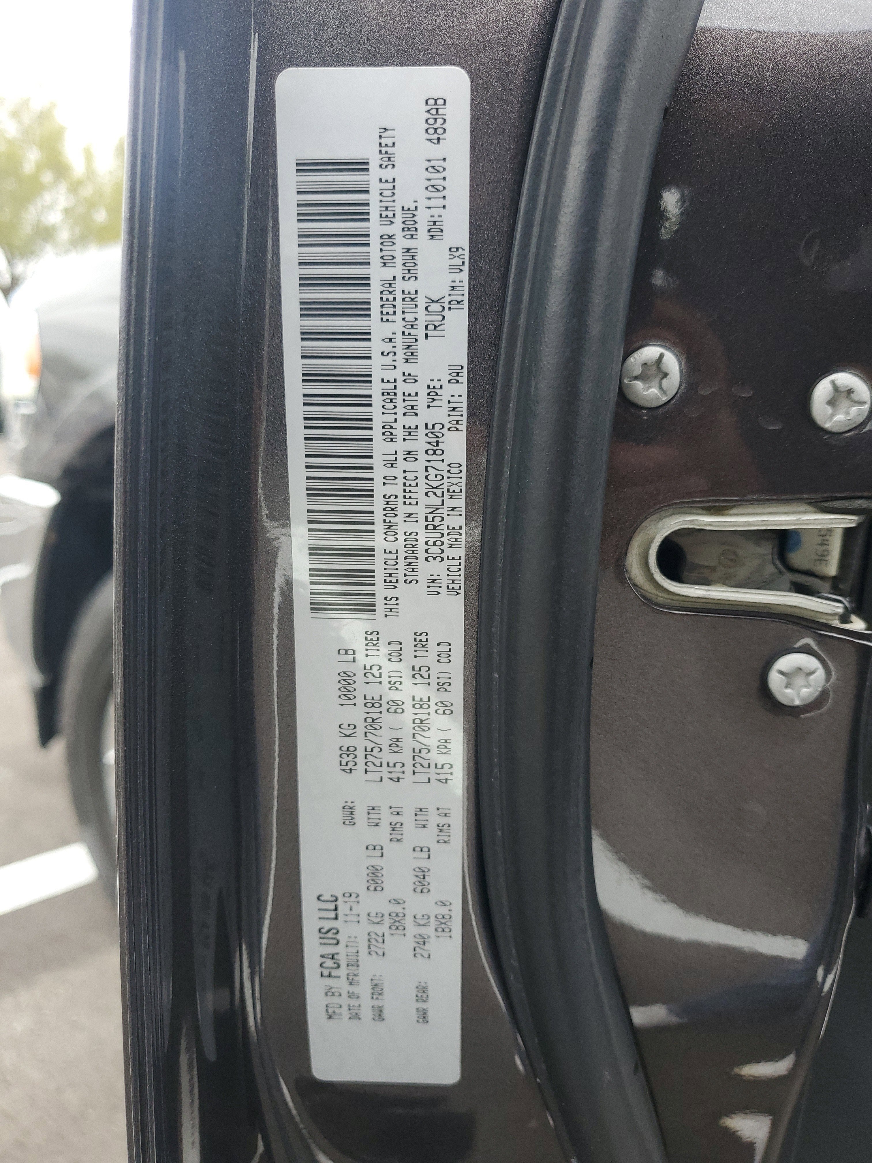 2019 RAM 2500 Laramie