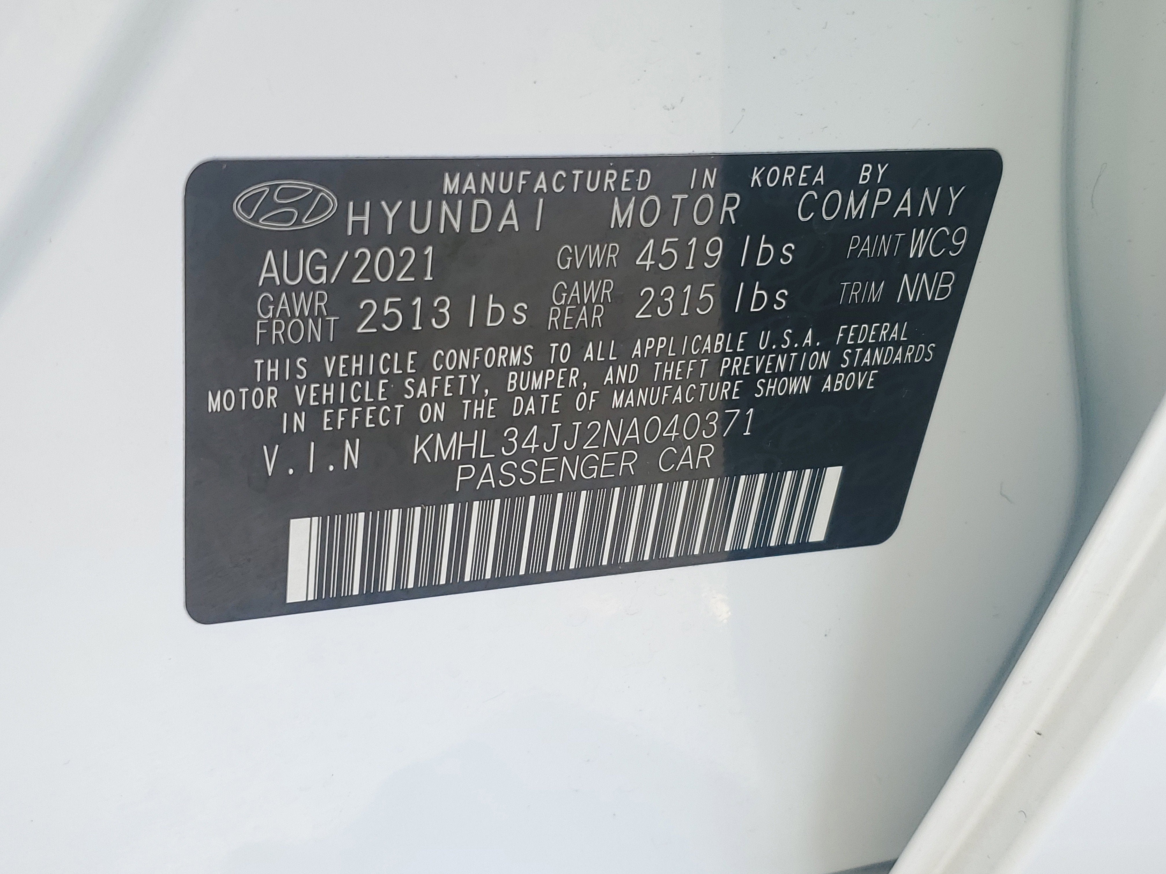 2022 Hyundai Sonata Hybrid SEL