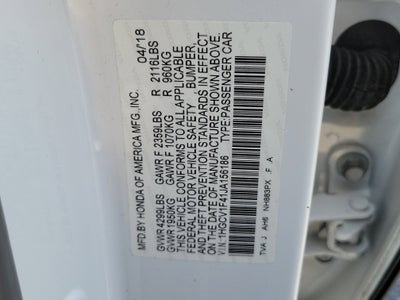 2018 Honda Accord Sedan EX 1.5T