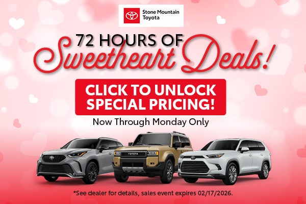 72 Hours Hours of Sweetheart Deals!