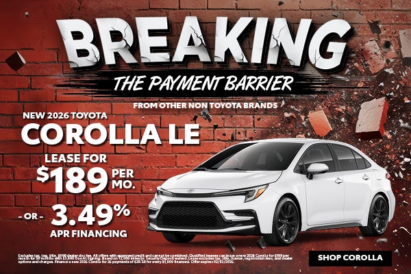 NEW 2026 TOYOTA COROLLA LE