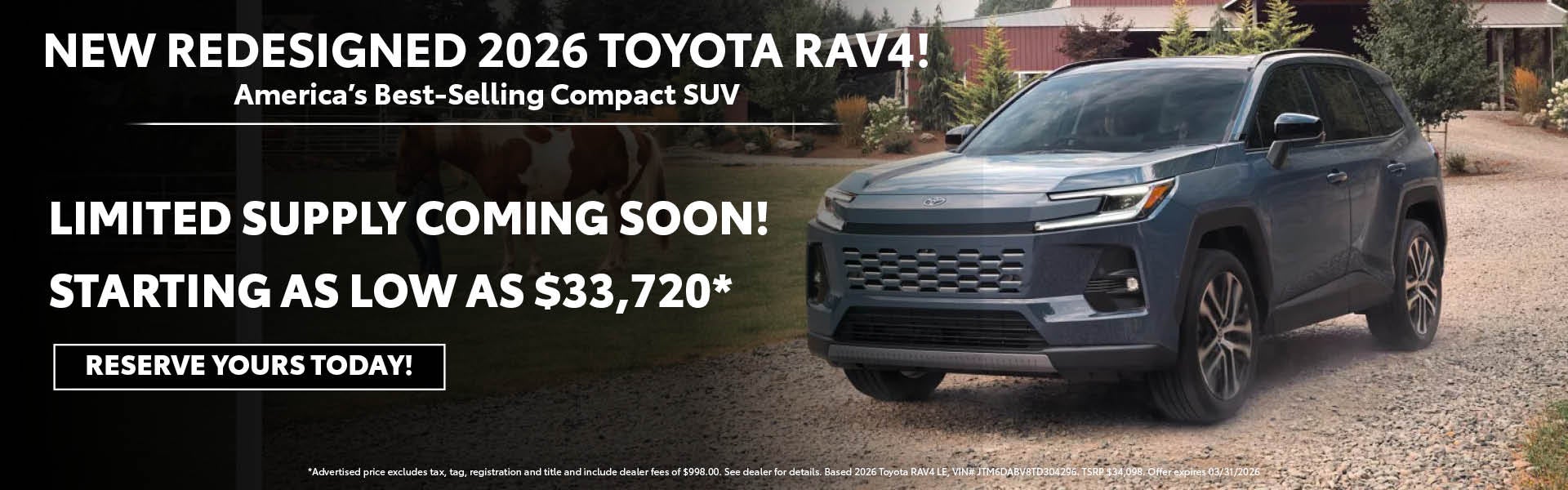 NEW REDESIGNED 2026 TOYOTA RAV4